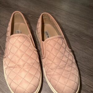 Steve Madden Quilted Slip-On Sneakers in Light Pink